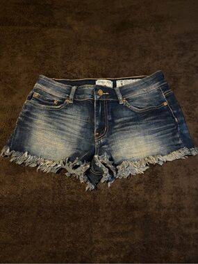 Indigo Rein Ripped Biker Shorts